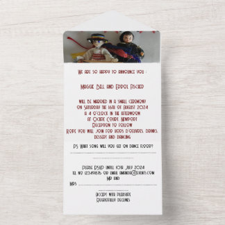 wedding invitation all in one with Romanian Dancer