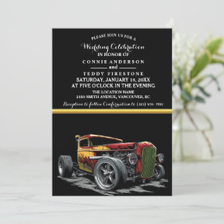 Wedding Invitation and Hot Rod