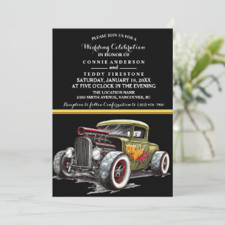 Wedding Invitation and Hot Rod