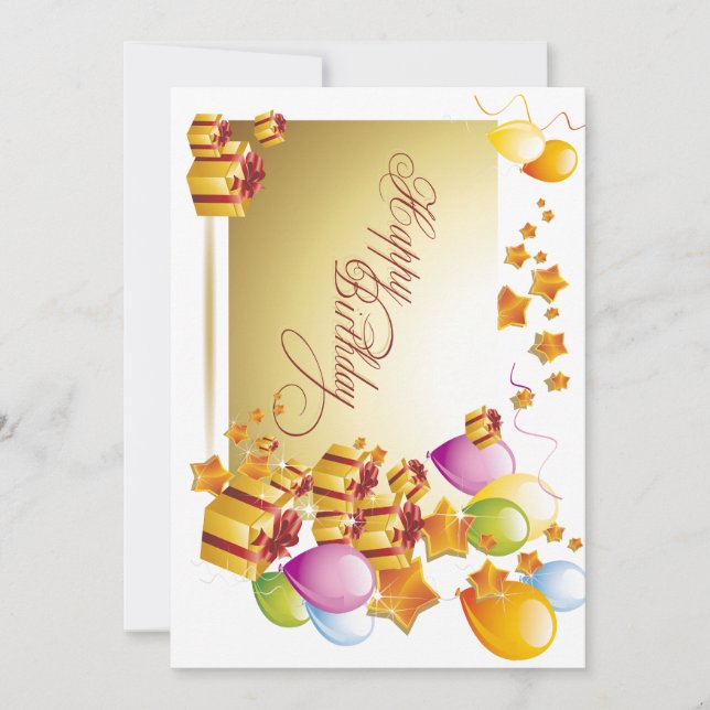 Wedding invitation anniversary birthday card (Front)