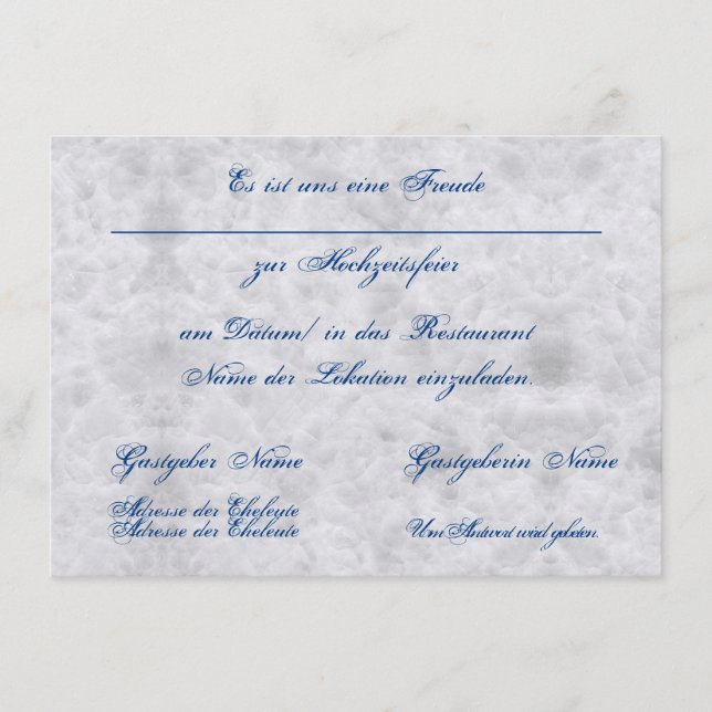 wedding invitation announcement (Front)