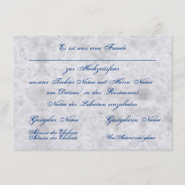 wedding invitation announcement (Front)