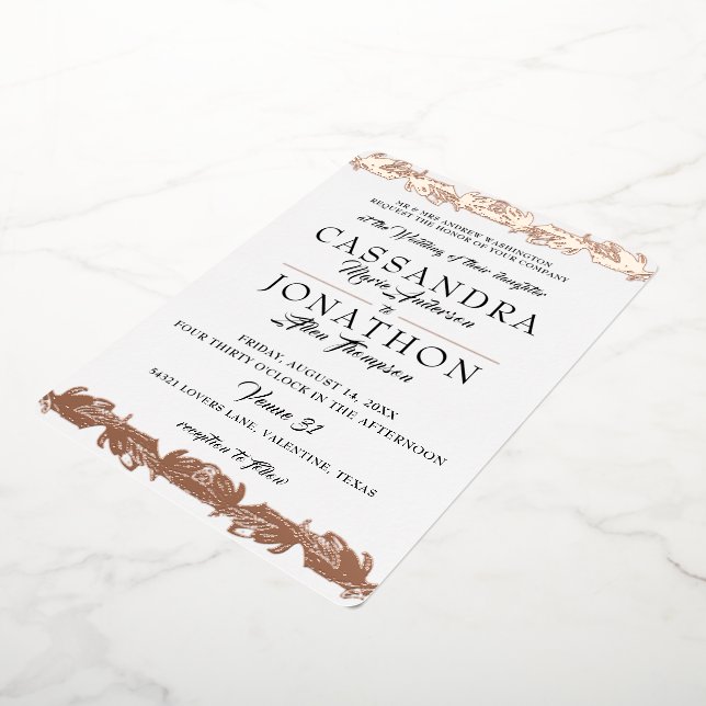 Wedding Invitation: Art Nouveau & Poem 11 (Rotated)