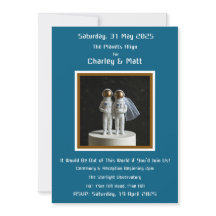 Wedding Invitation Astronaut Outer Space Stars