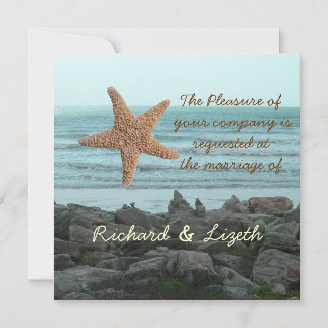 Wedding invitation beach (Front)