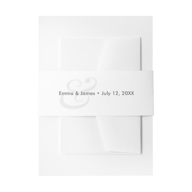 Wedding Invitation Belly Band | Ampersand (Front Example)