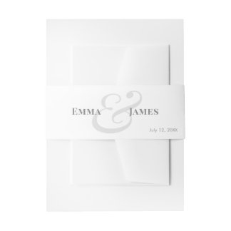 Wedding Invitation Belly Band | Names & Monogram