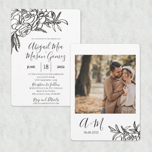 Wedding Invitation Black & White