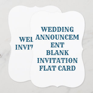 WEDDING INVITATION BLANK FLAT CARD