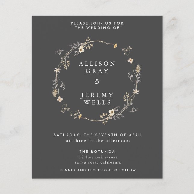  Wedding Invitation Budget Flyer (Front)