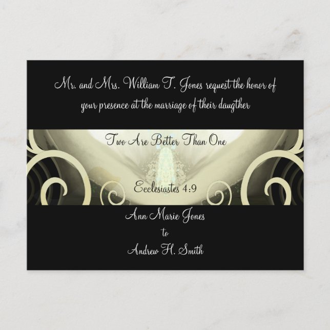 Wedding Invitation Cala Lily (Front)