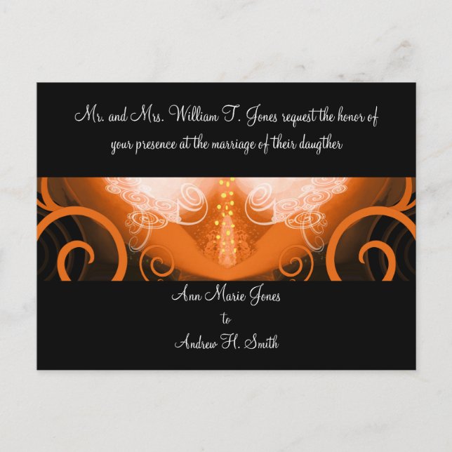 Wedding Invitation Cala Lily Postcard (Front)