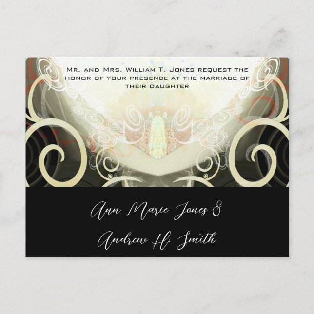 Wedding Invitation Cala Lily Postcard (Front)