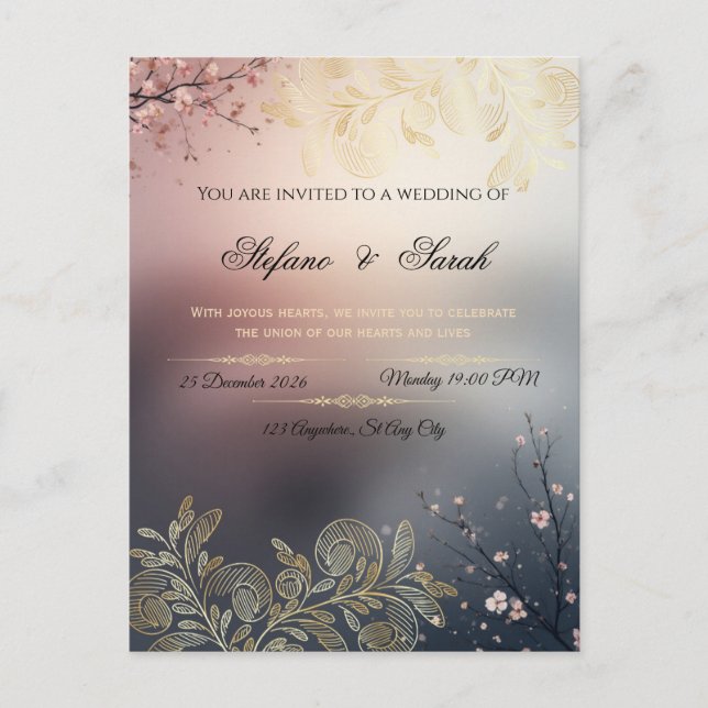 Wedding invitation card  (Front)