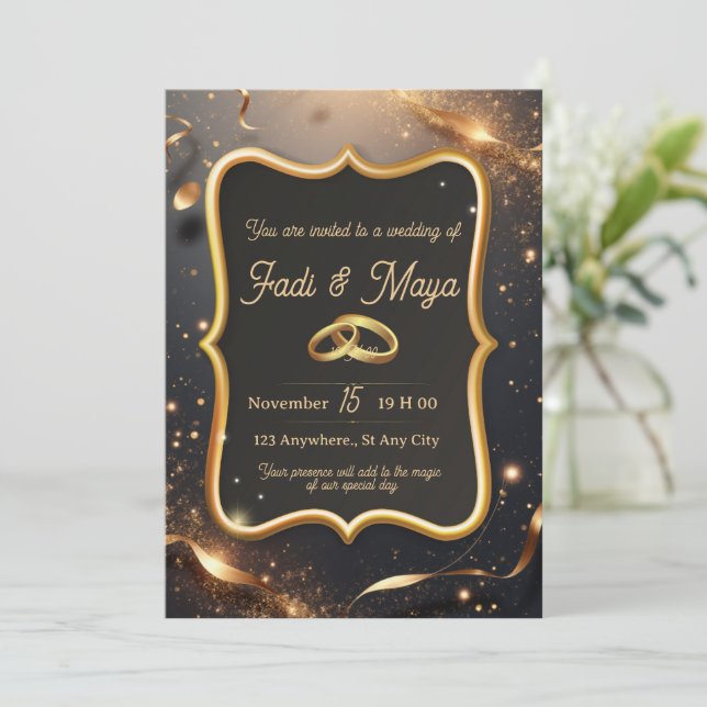 Wedding invitation card (Standing Front)