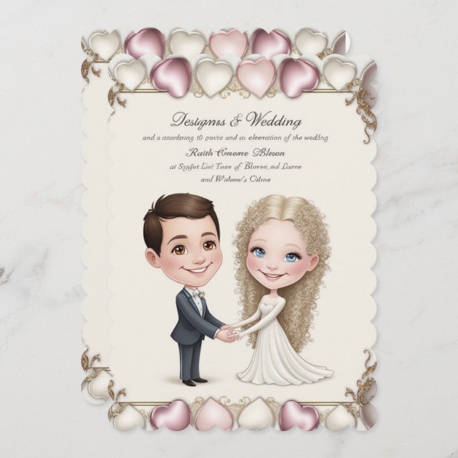 wedding invitation card (Front/Back)