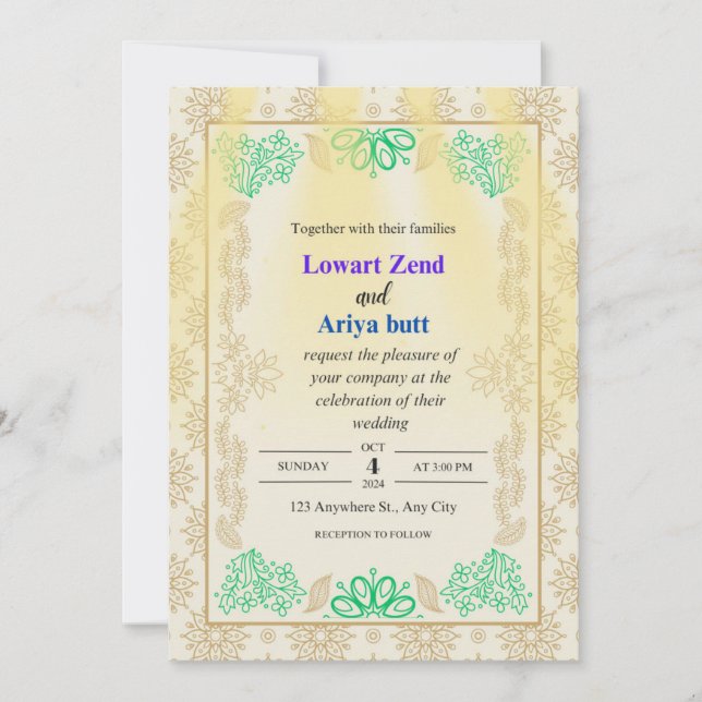 Wedding Invitation Card (Front)