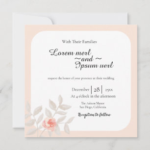 Wedding Invitation Card Colour Flower
