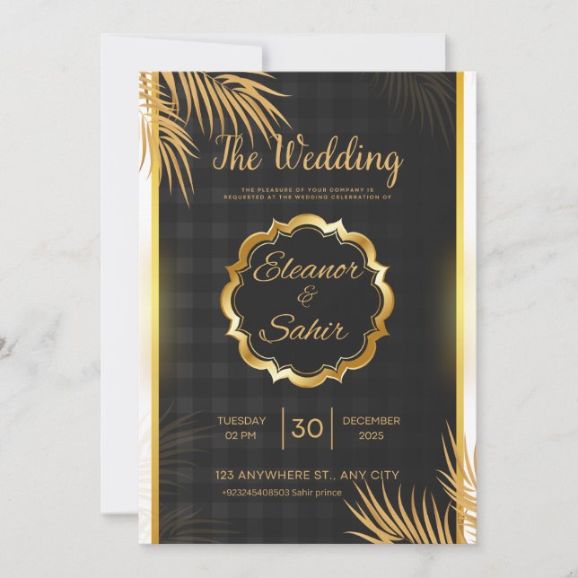 Wedding invitation card edit able  (Front)