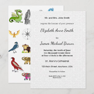 Wedding Invitation Card Elegant Classic Minimal
