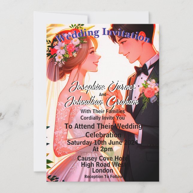  Wedding Invitation Card Fully Personalize (Front)