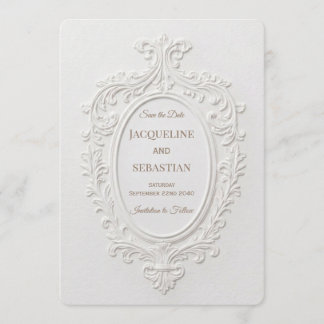 Wedding invitation card with elegant patterns