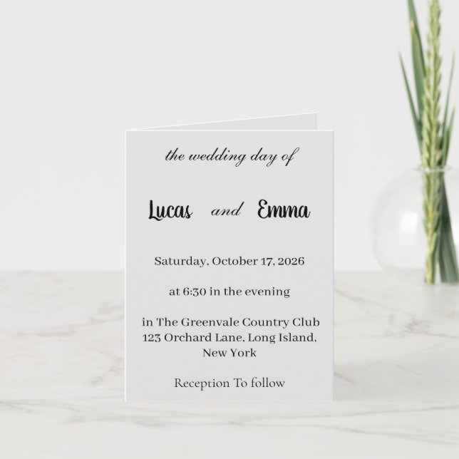 wedding invitation  cards  (Front)