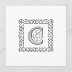 Wedding Invitation Celtic Monogram 'C' Irish