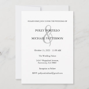 Wedding Invitation, Classic Wedding Invitation