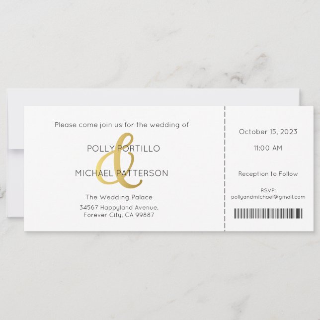 Wedding Invitation, Classic Wedding Invitation (Front)