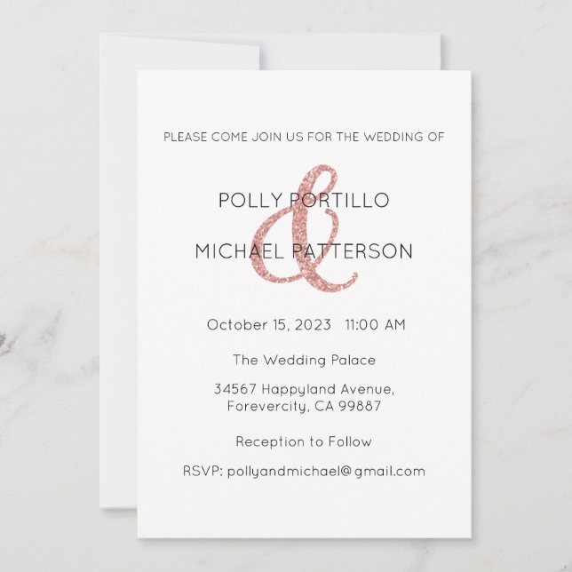 Wedding Invitation, Classic Wedding Invitation (Front)