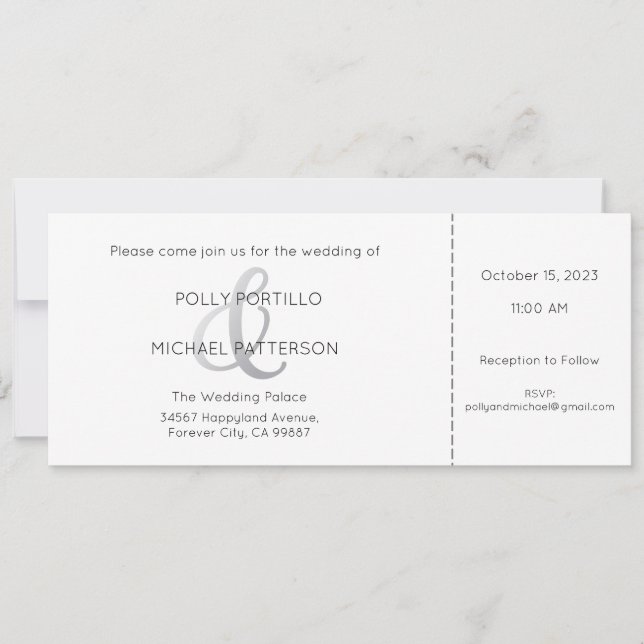 Wedding Invitation, Classic Wedding Invitation (Front)