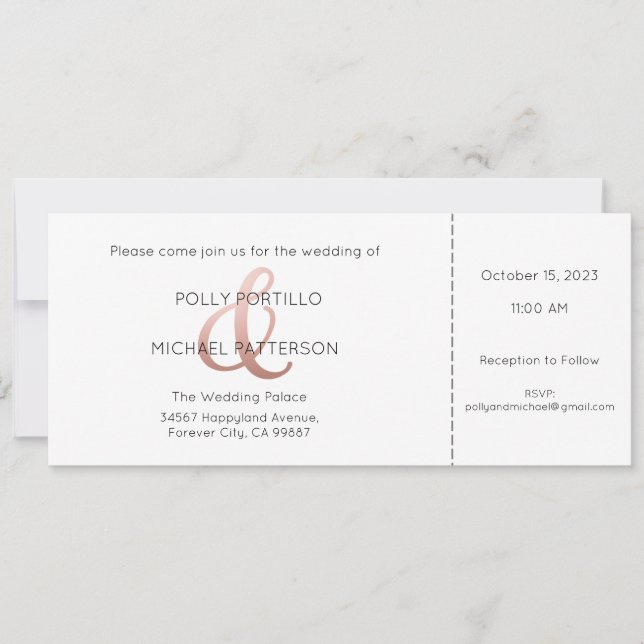 Wedding Invitation, Classic Wedding Invitation (Front)