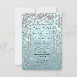 Wedding Invitation Crystal Palace Teal