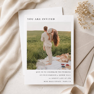 Wedding Invitation Custom Photo Minimal Invites