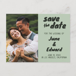 Wedding Invitation Custom Photo SAVE the DATE Card