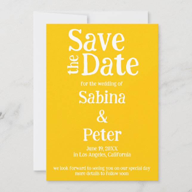 Wedding Invitation Custom Photo SAVE the DATE Card (Front)
