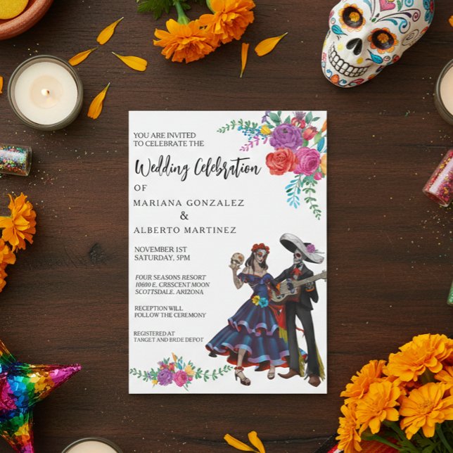 Wedding Invitation Day of Dead Fiesta  (Creator Uploaded)