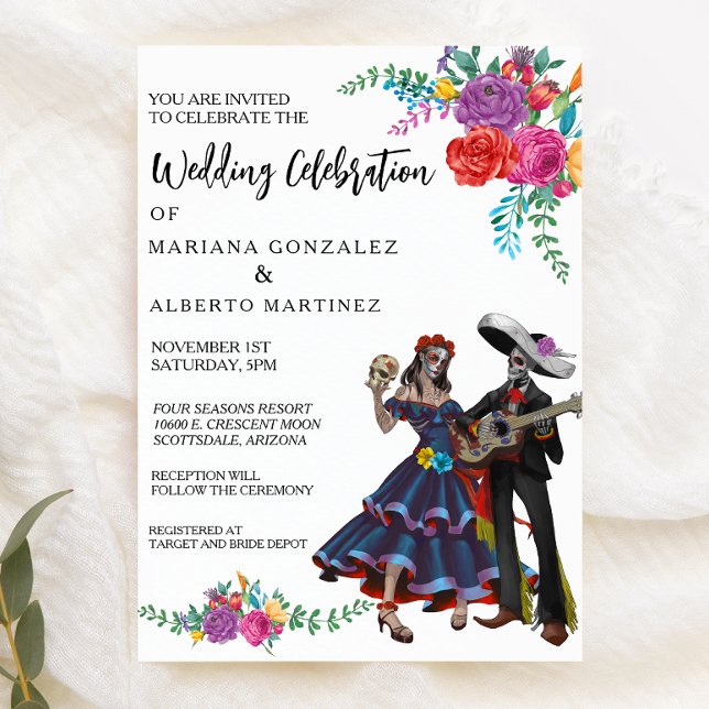 Wedding Invitation Day of Dead Fiesta  (Creator Uploaded)