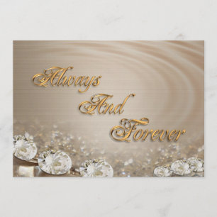 Wedding Invitation Diamonds on satin customisable