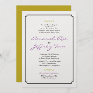 Wedding Invitation Elegant Border