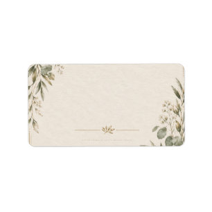 Wedding Invitation Elegant European Botanical Label