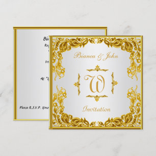 Wedding Invitation Elegant Gold