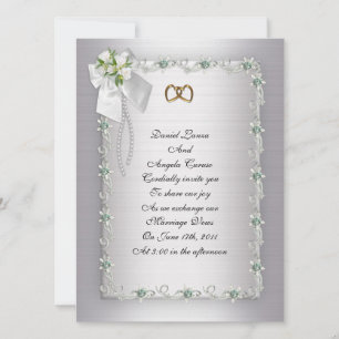 Wedding Invitation elegant satin-look