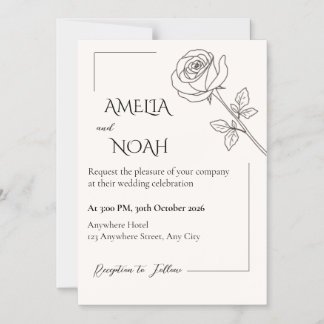 Wedding Invitation | Elegant Typographic Design