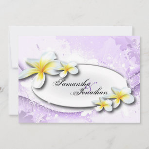 Wedding Invitation Elegant Vintage Plumeria Floral