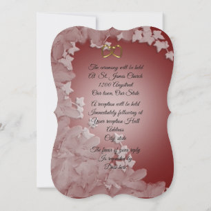 Wedding invitation elegant with Ivy custom colour