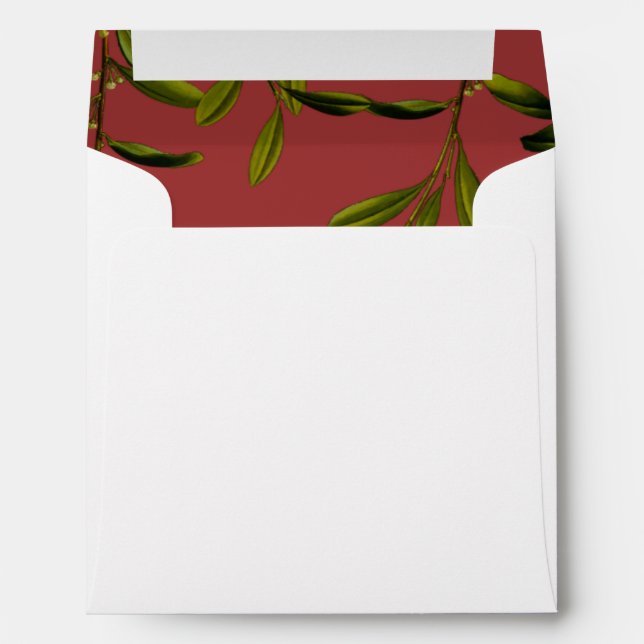 Wedding Invitation Envelope - Nature - Red (Back (Bottom))