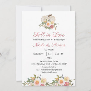 Wedding Invitation, Fall in Love Wedding Invitation