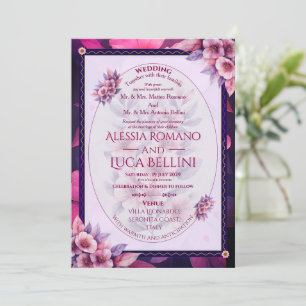 Wedding Invitation Floral Elegant Minimalist